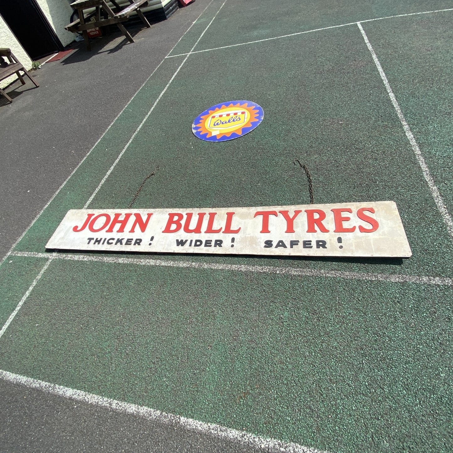 VINTAGE WOODEN SIGN - JOHN BULL TYRES #05193 image 0
