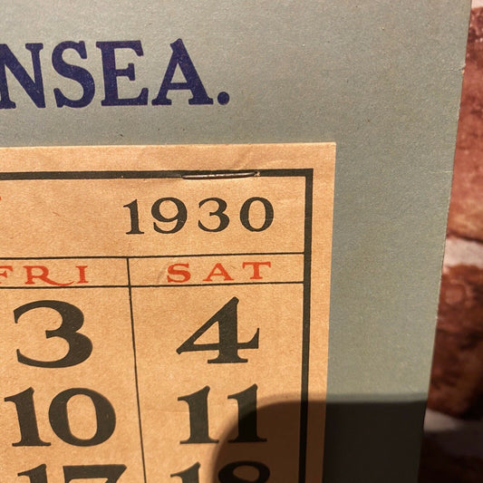VINTAGE SIGN GARAGE HARDBOARD - CALENDAR - AUTOMOBILIA - #4397 image 1