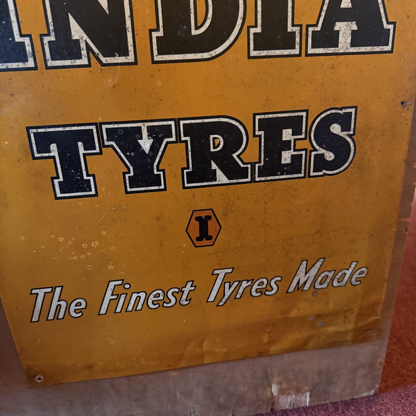 INDIA TYRES TIN SIGN #09912 image 2