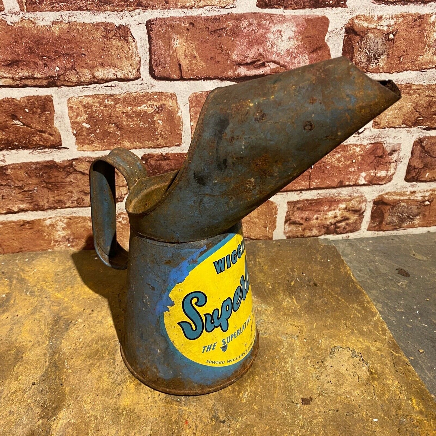 VINTAGE OIL POURER WIGGINS SUPERLUBE - QUART - #4551 image 3