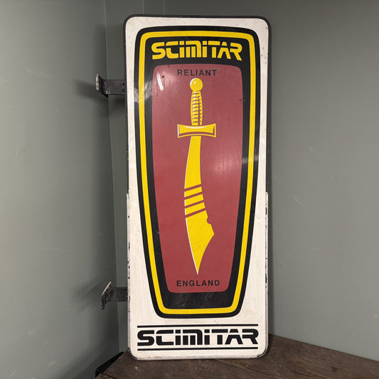 SCIMITAR DOUBLE SIDED TIN SIGN - #08789 image 1
