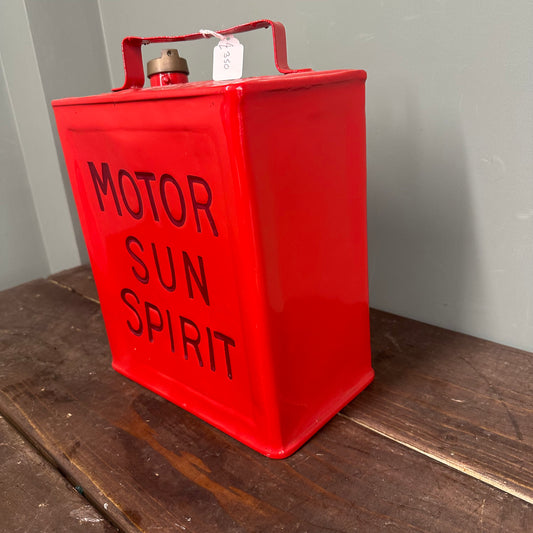 VINTAGE MOTOR SUN SPIRIT PETROL CAN #08629 image 1