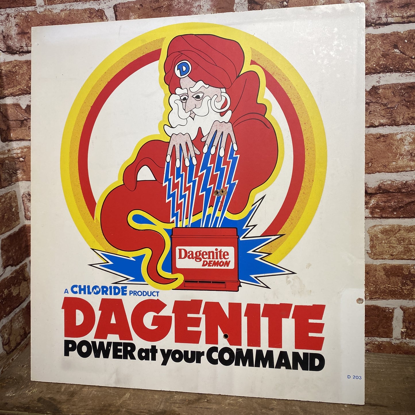 VINTAGE HARDBOARD SIGN - DAGENITE - #5874 image 0