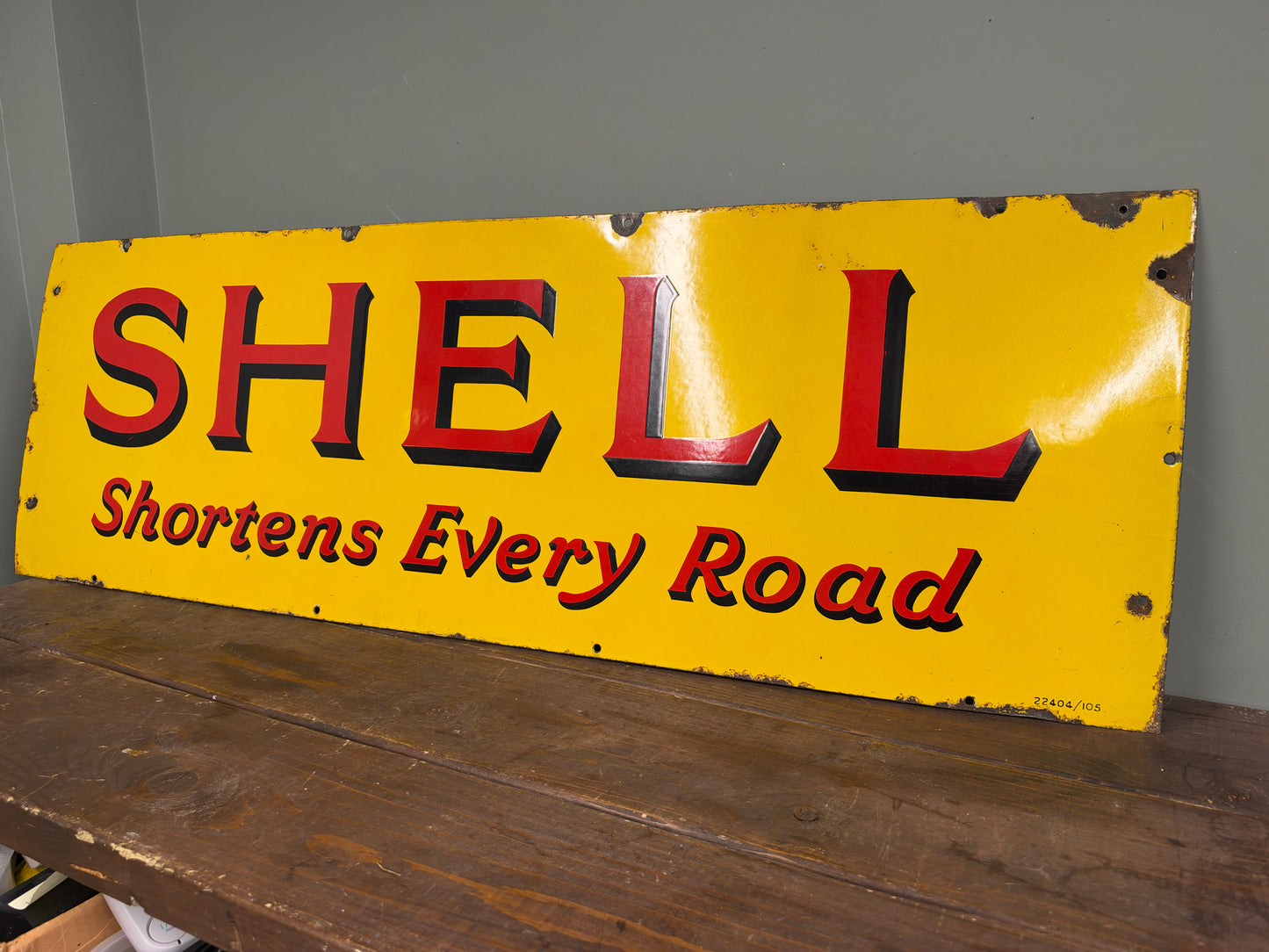 SHELL ENAMEL SIGN #9394