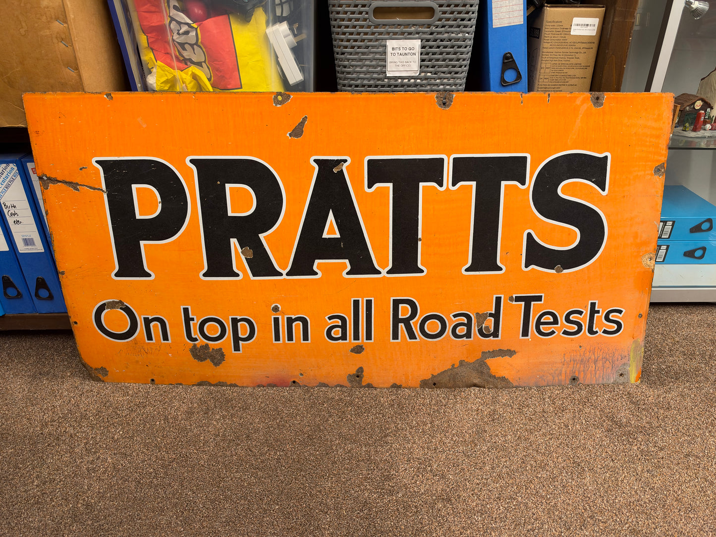 PRATTS ENAMEL SIGN #9423