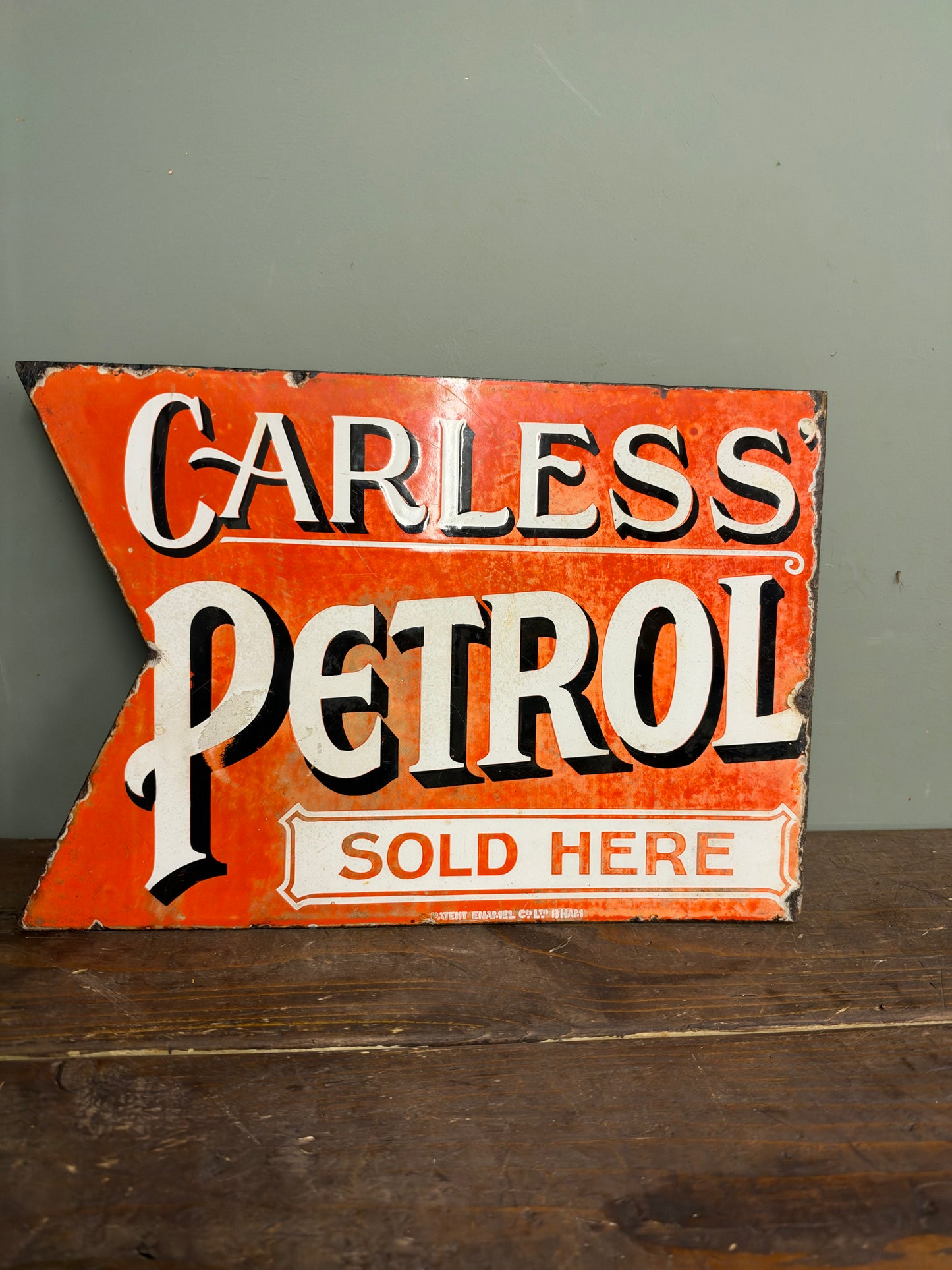 CARLESS ENAMEL SIGN #9435