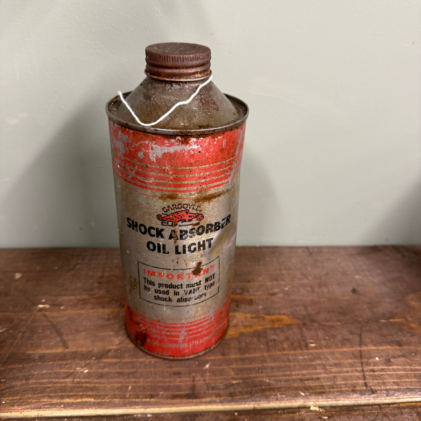 GARGOYLE SHOCK ABSORBER QUART OIL CAN - #9172