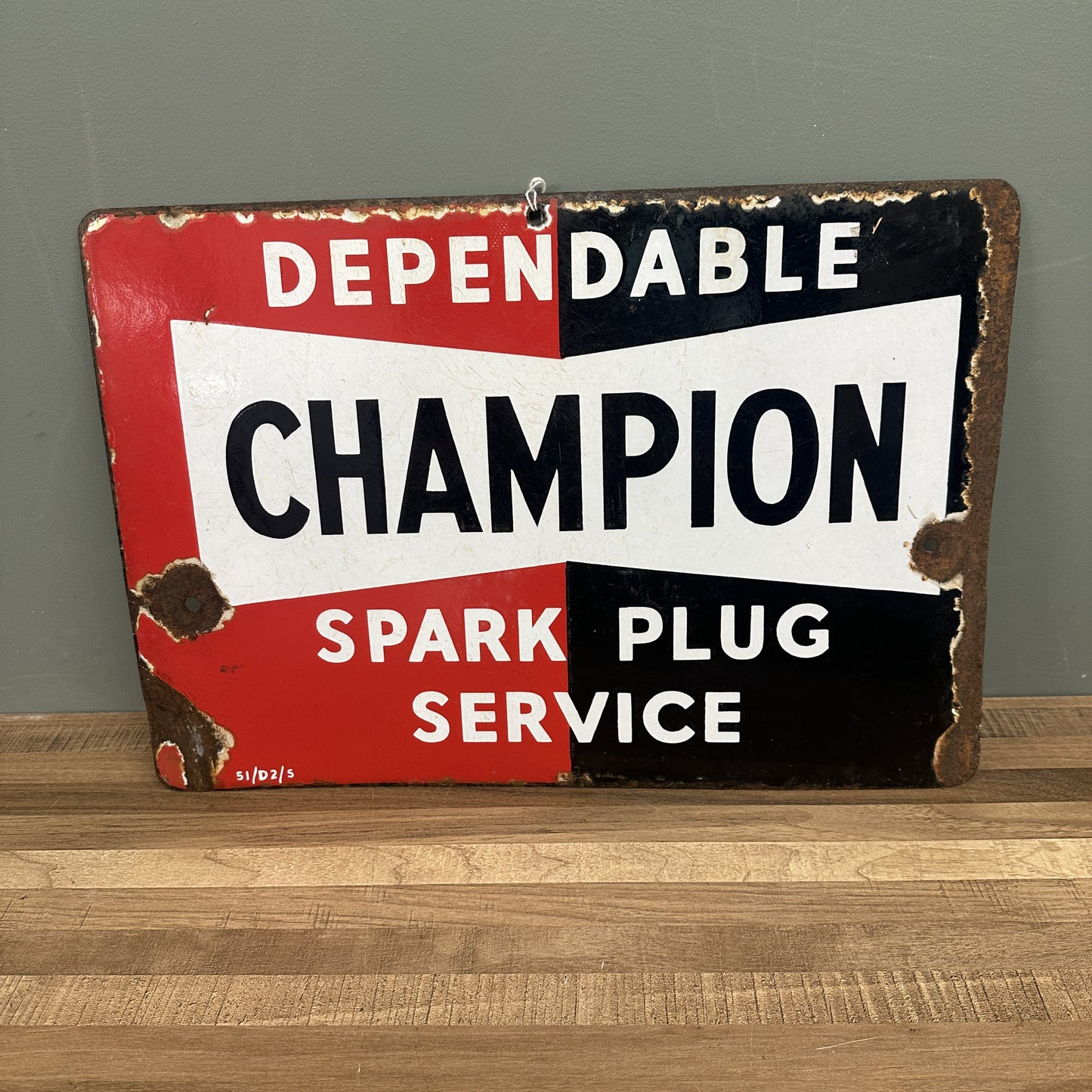 CHAMPION ENAMEL SIGN #08362 image 1