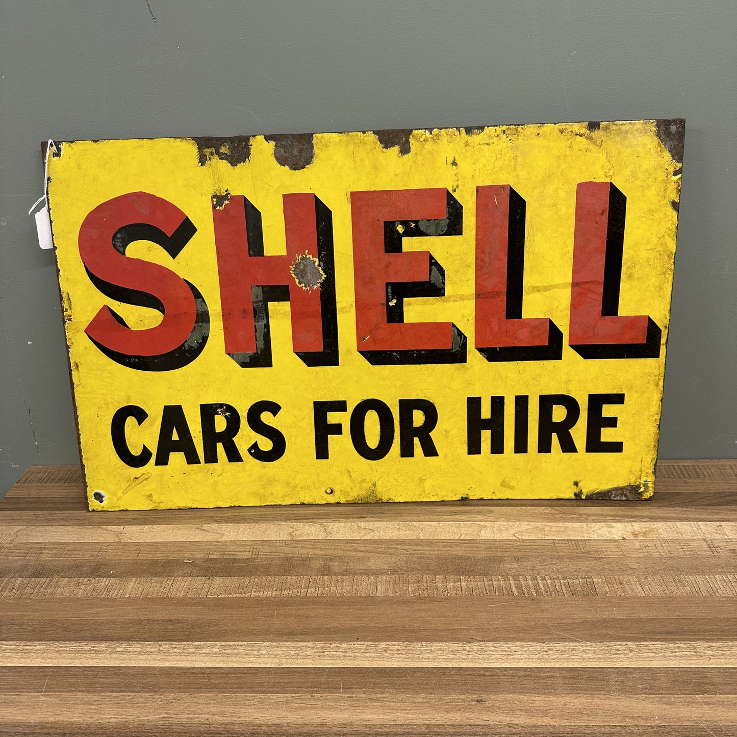 SHELL ENAMEL SIGN #08394 image 1