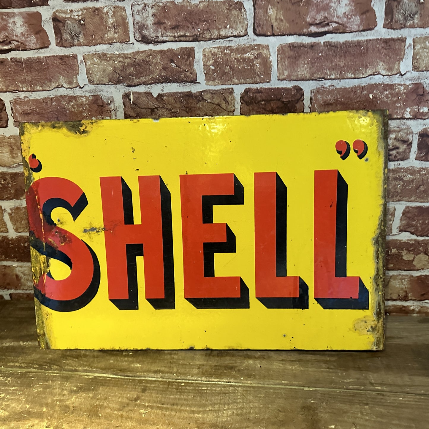 SHELL ENAMEL SIGN #7555 image 1
