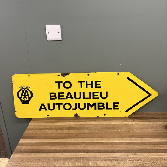 DOUBLE SIDED AA ENAMEL SIGN #08516 image 1