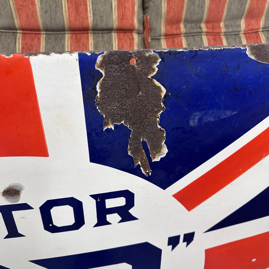 BP MOTOR SPIRIT ENAMEL SIGN #08776 SN 428 image 1