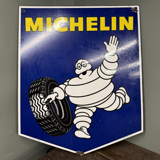 MICHELIN DOUBLE SIDED ENAMEL SIGN - #08781 image 1