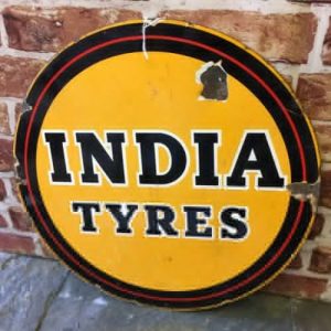 Vintage India Tyres Sign
