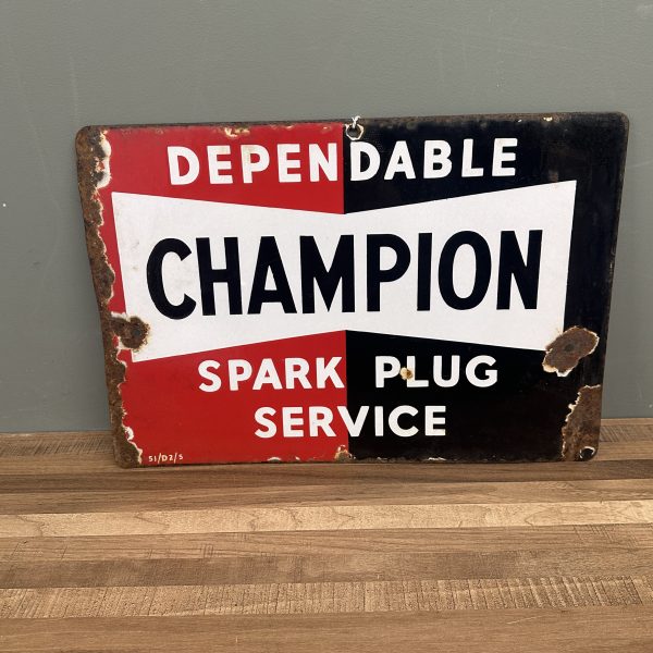 CHAMPION ENAMEL SIGN #08362