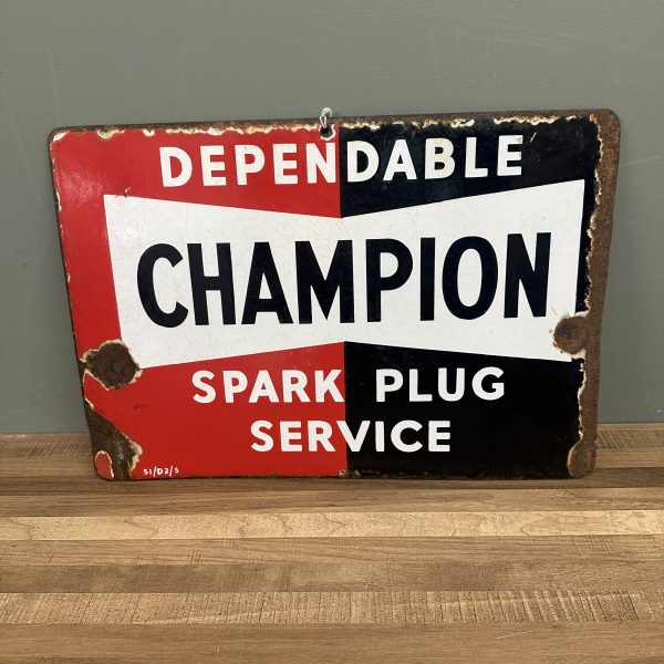 CHAMPION ENAMEL SIGN #08362 - Image 2