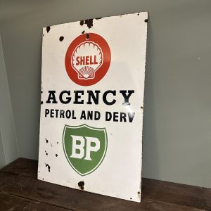 SHELL AND BP  ENAMEL SIGN #08405