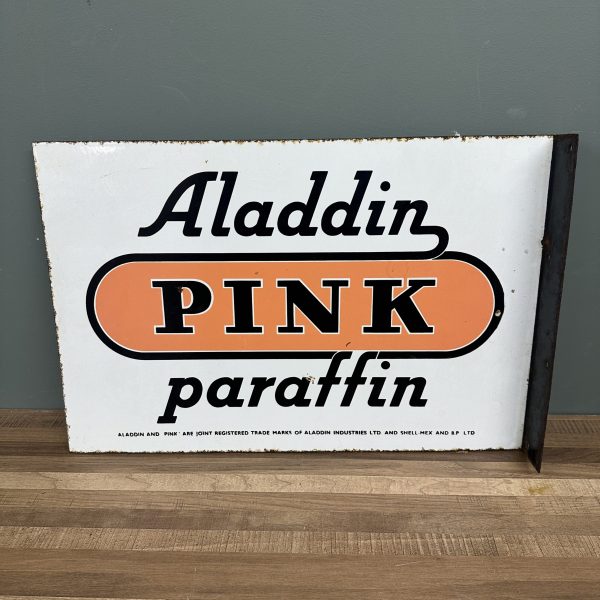 ALADDIN PINK ENAMEL SIGN #08402