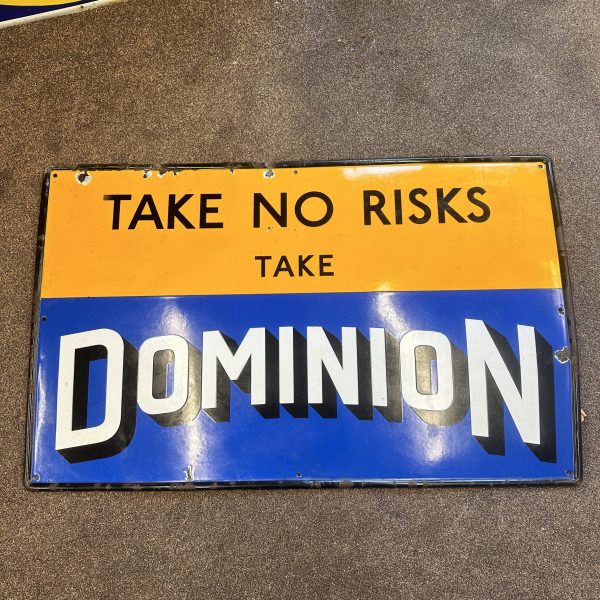 DOMONION ENAMEL SIGN #08424