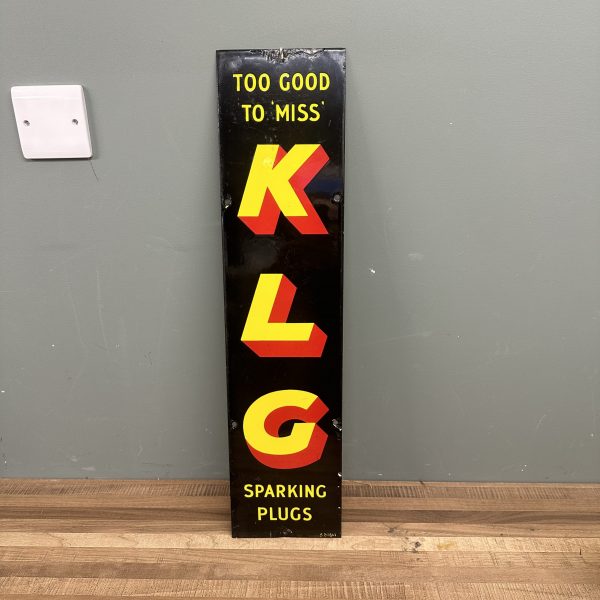 KLG ENAMEL SIGN #08422