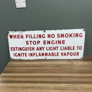 FILLING STATION ENAMEL SIGN #08418