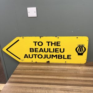 DOUBLE SIDED AA ENAMEL SIGN  #08516