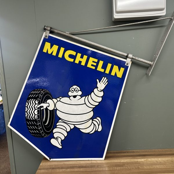 DOUBLE SIDED MICHELIN SWINGING ENAMEL SIGN #08551 - Image 2