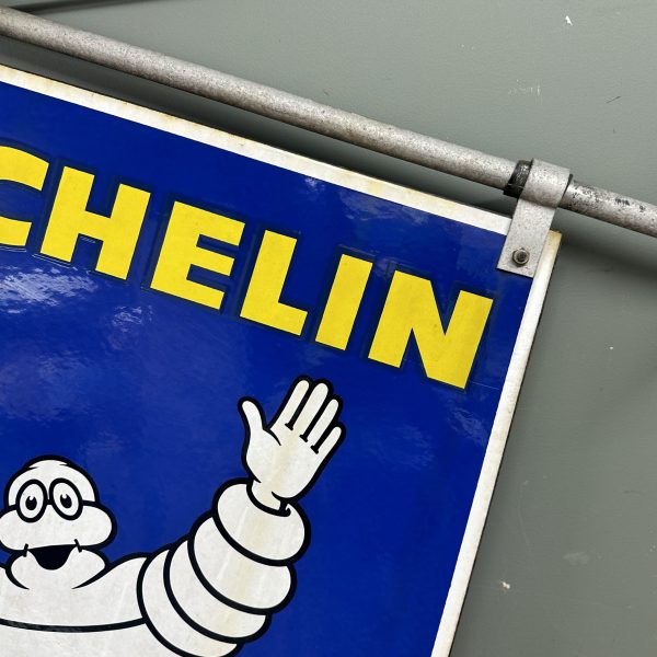 DOUBLE SIDED MICHELIN SWINGING ENAMEL SIGN #08551 - Image 5