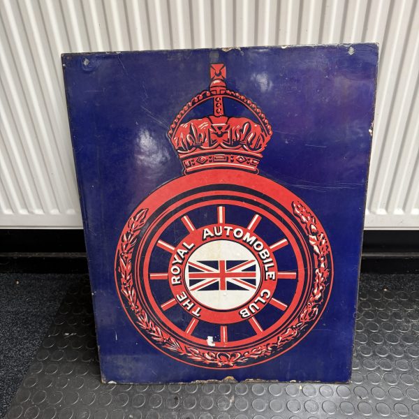 RAC ENAMEL DOUBLE SIDED SIGN #08622