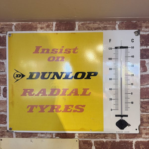 DUNLOP THERMOMETER ENAMEL SIGN #08609