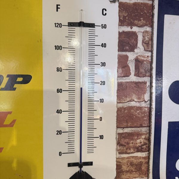 DUNLOP THERMOMETER ENAMEL SIGN #08609 - Image 2
