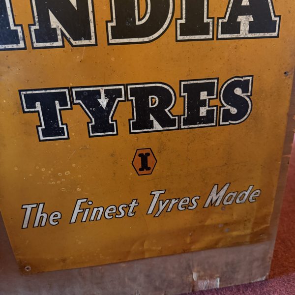 INDIA TYRES TIN SIGN  #09912 - Image 3