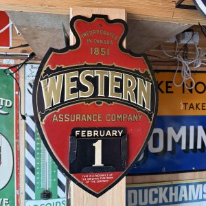 WESTERN TIN CALENDAR #08652