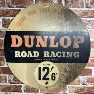 DUNLOP ROAD RACING HARDBOARD SIGN  #08662