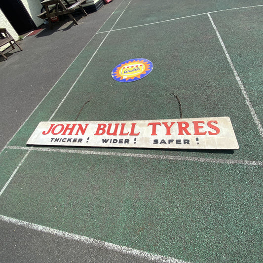 VINTAGE WOODEN SIGN - JOHN BULL TYRES #05193 image 0