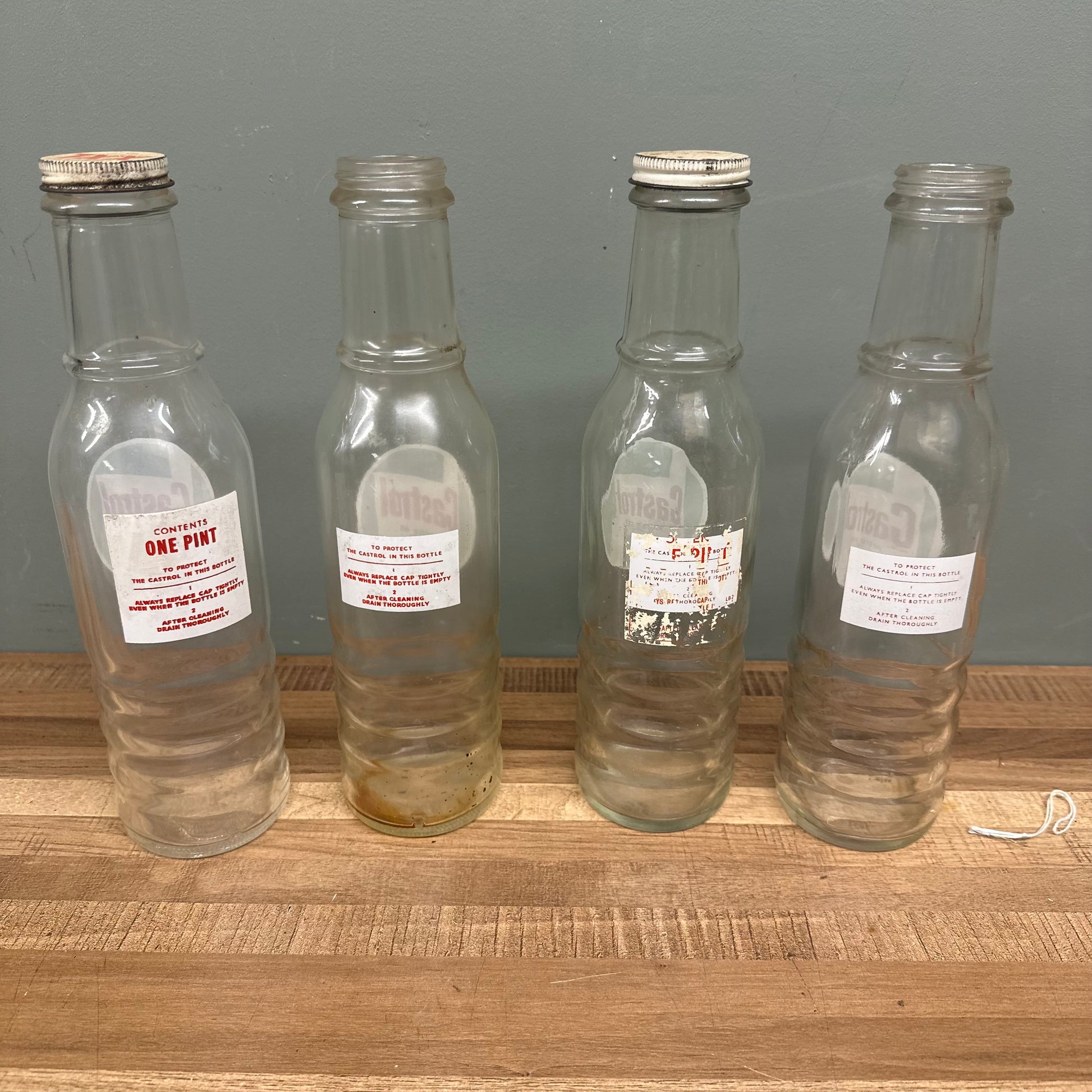 SET OF FOUR CASTROL OIL BOTTLES  #08558 image 4
