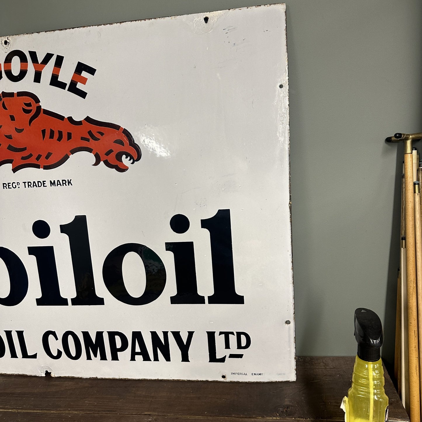MOBILOIL  ENAMEL SIGN #08404 image 9