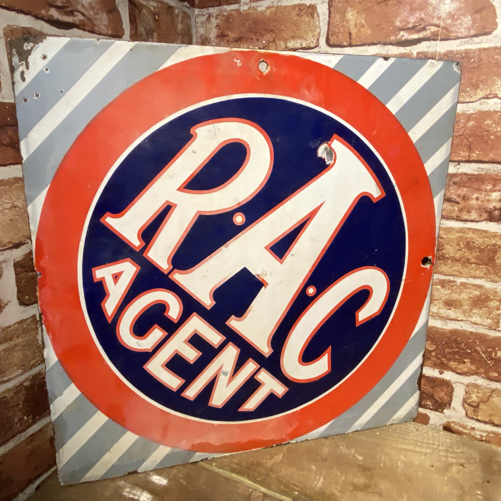 RAC AGENT ENAMEL SIGN #5760 image 1