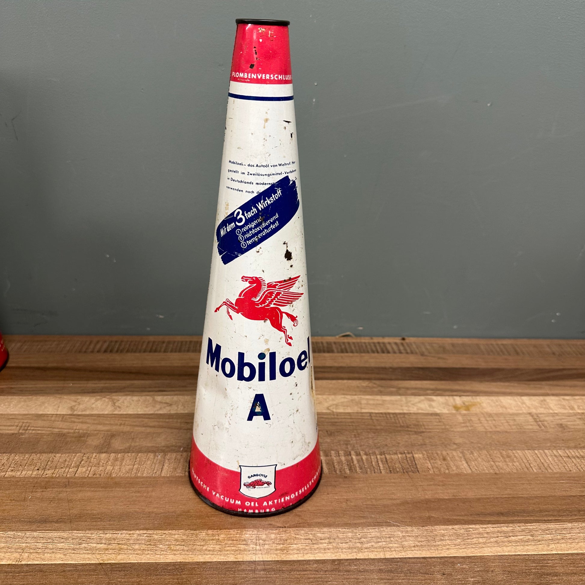MOBILOEL "A" OIL CAN   #08466 image 0