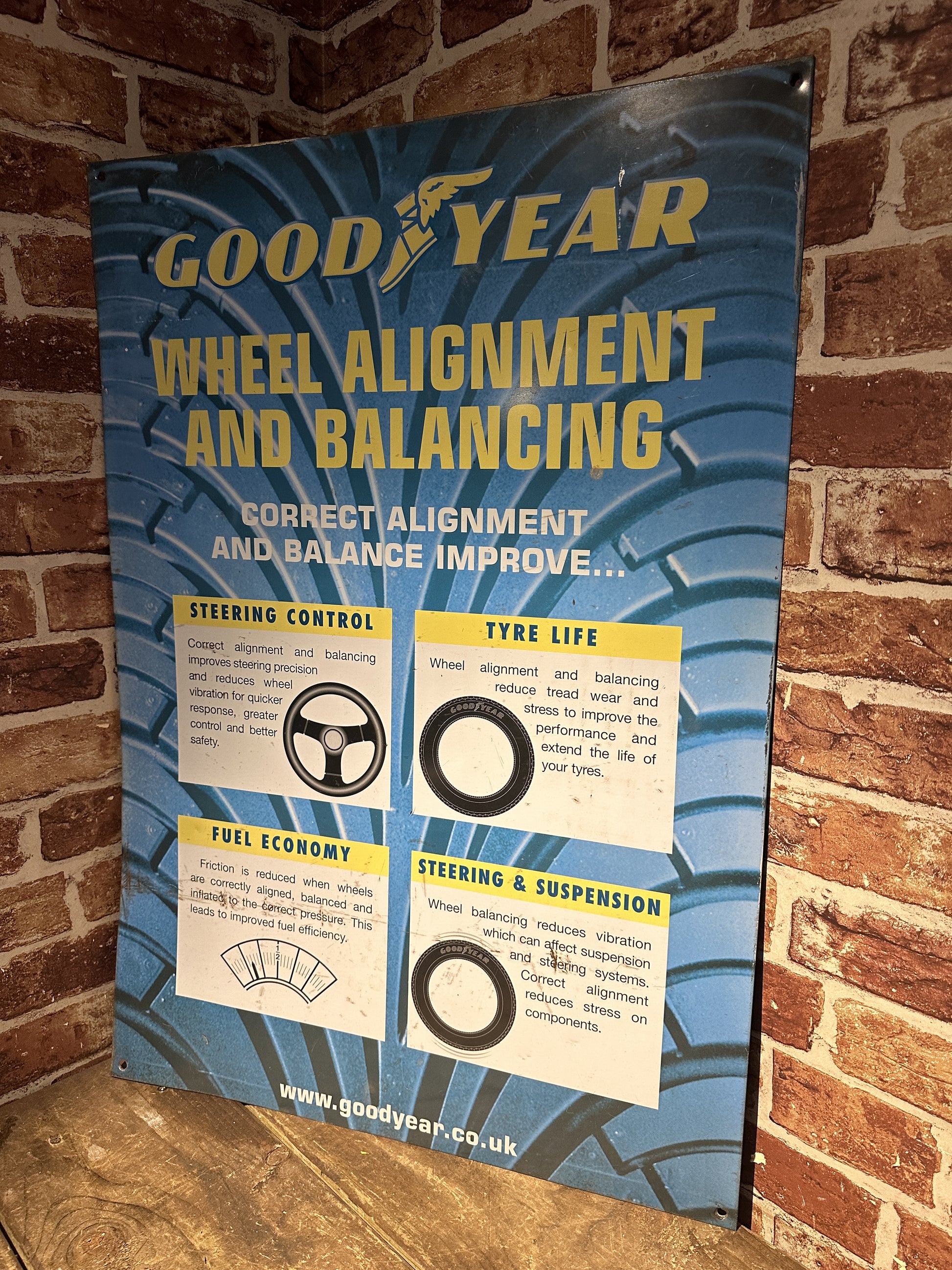 GOODYEAR WHEEL ALIGNMENT SIGN #07956 image 0