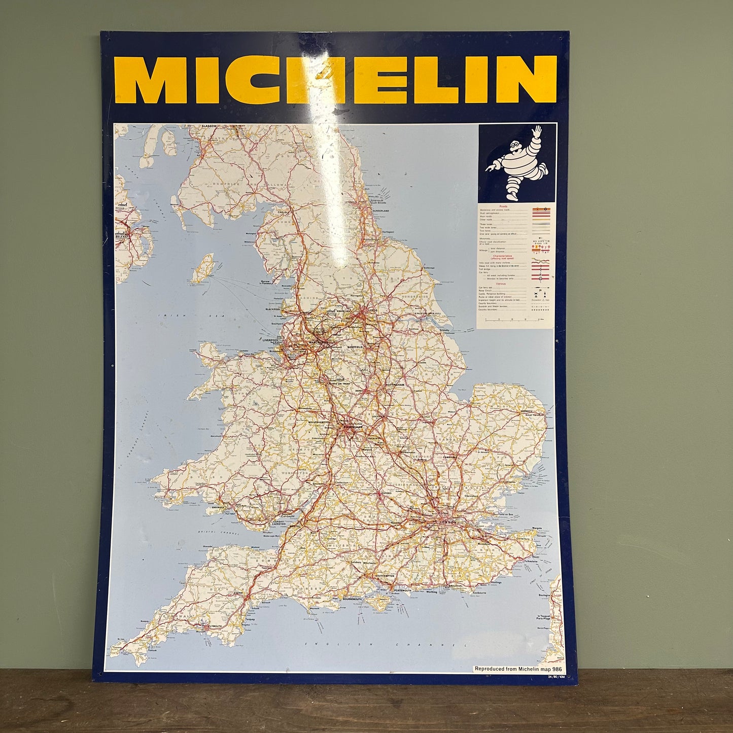 MICHELIN MAP  ENAMEL SIGN #08681 image 0