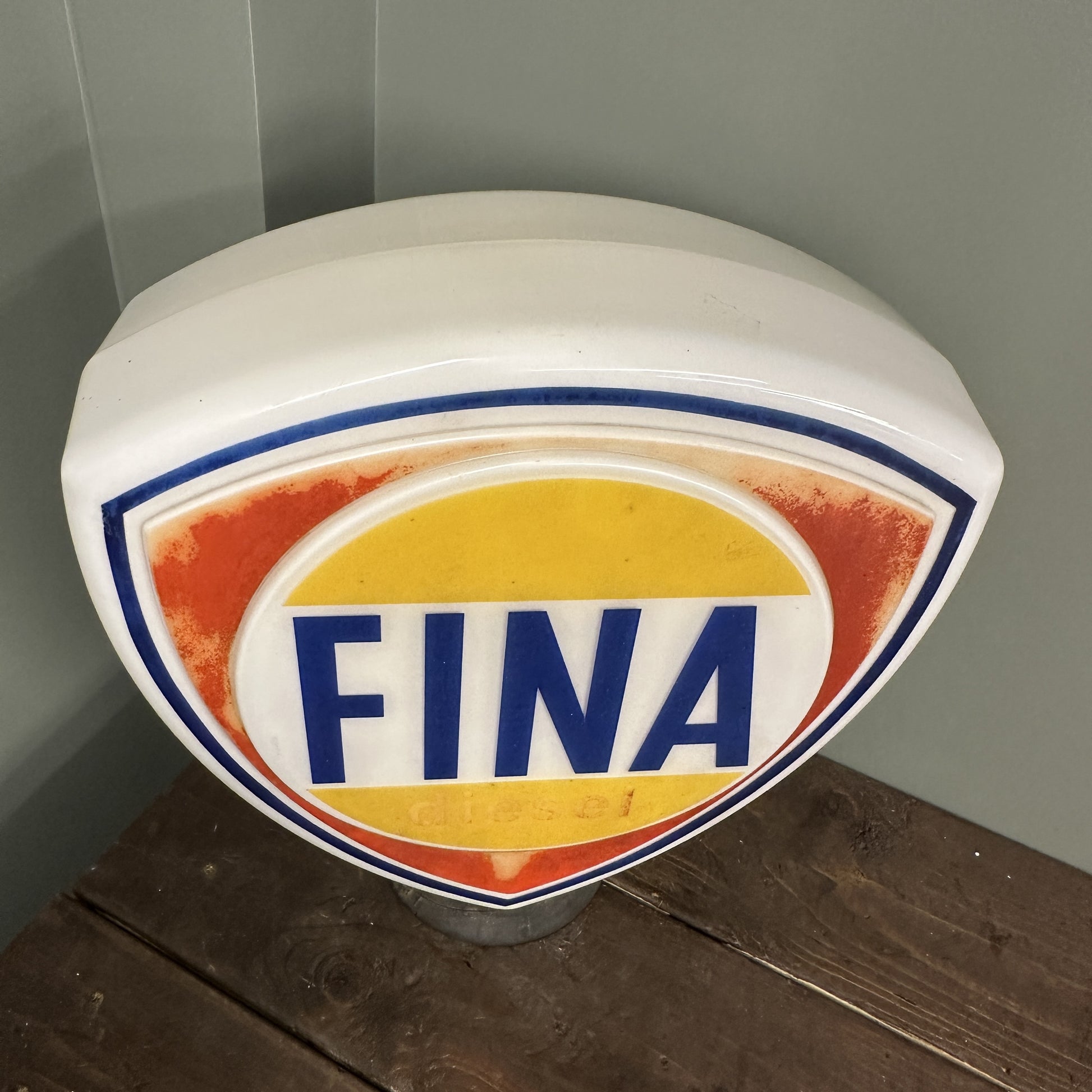 FINA DIESEL PETROL PUMP GLOBE #08259 image 3