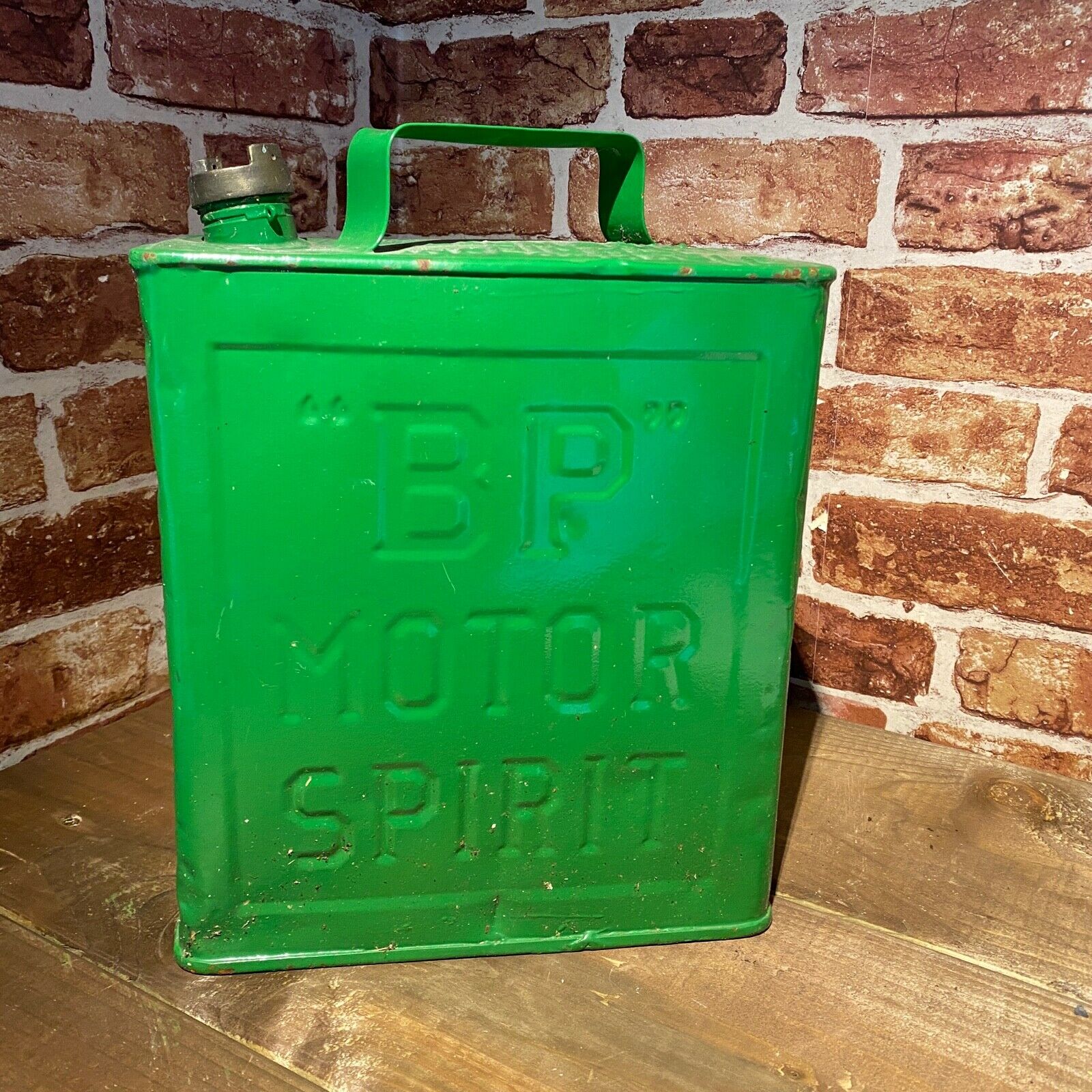 BP MOTOR SPIRIT 2 GALLON PETROL CAN #5207 image 2