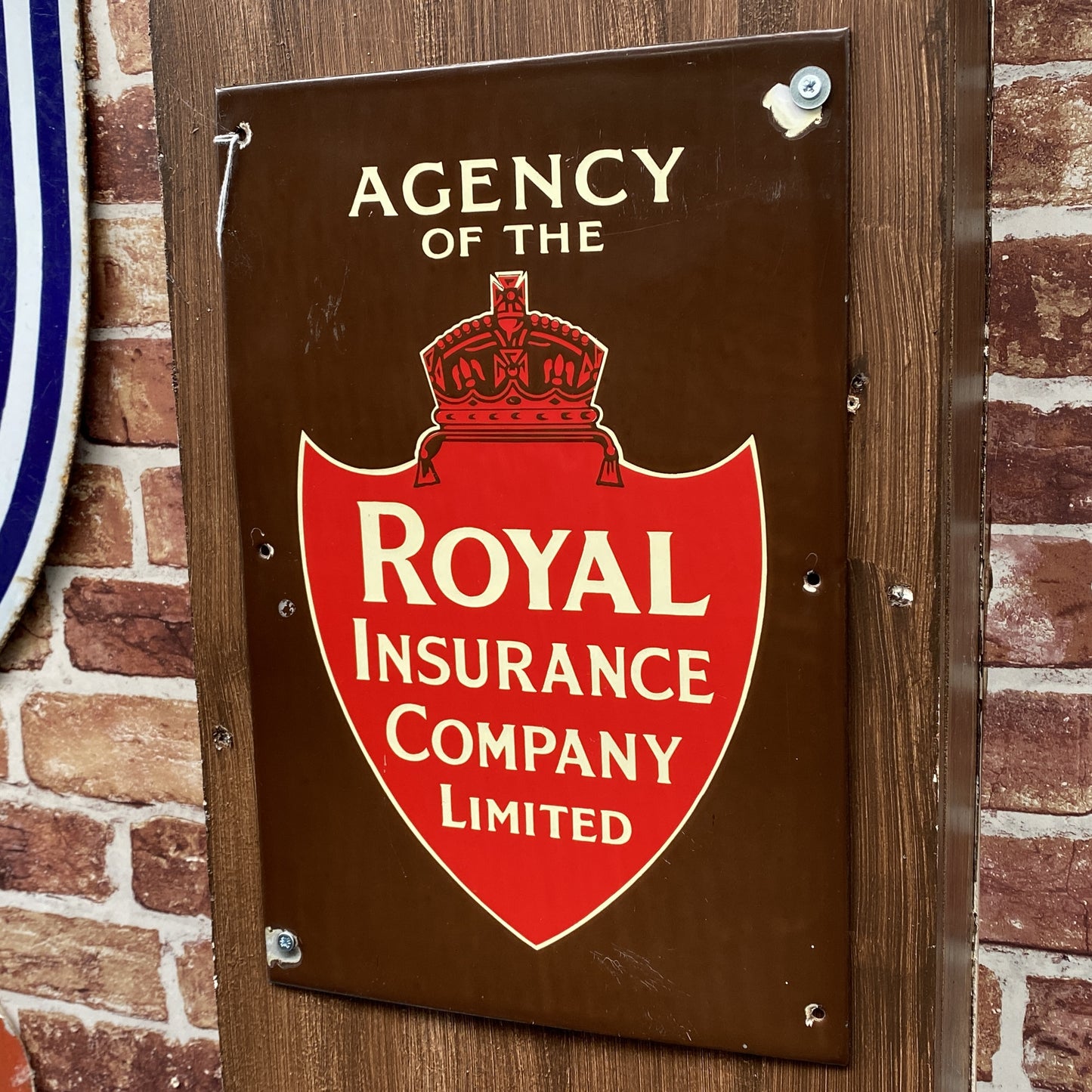 AGENCY OF THE ROYAL INSURANCE ENAMEL SIGN #5401 image 0