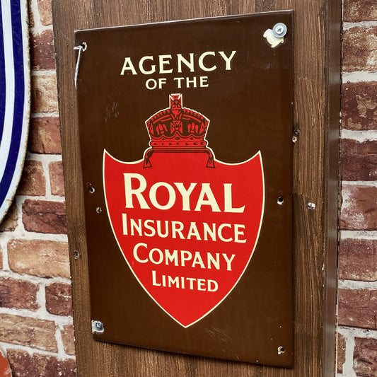 AGENCY OF THE ROYAL INSURANCE ENAMEL SIGN #5401 image 0