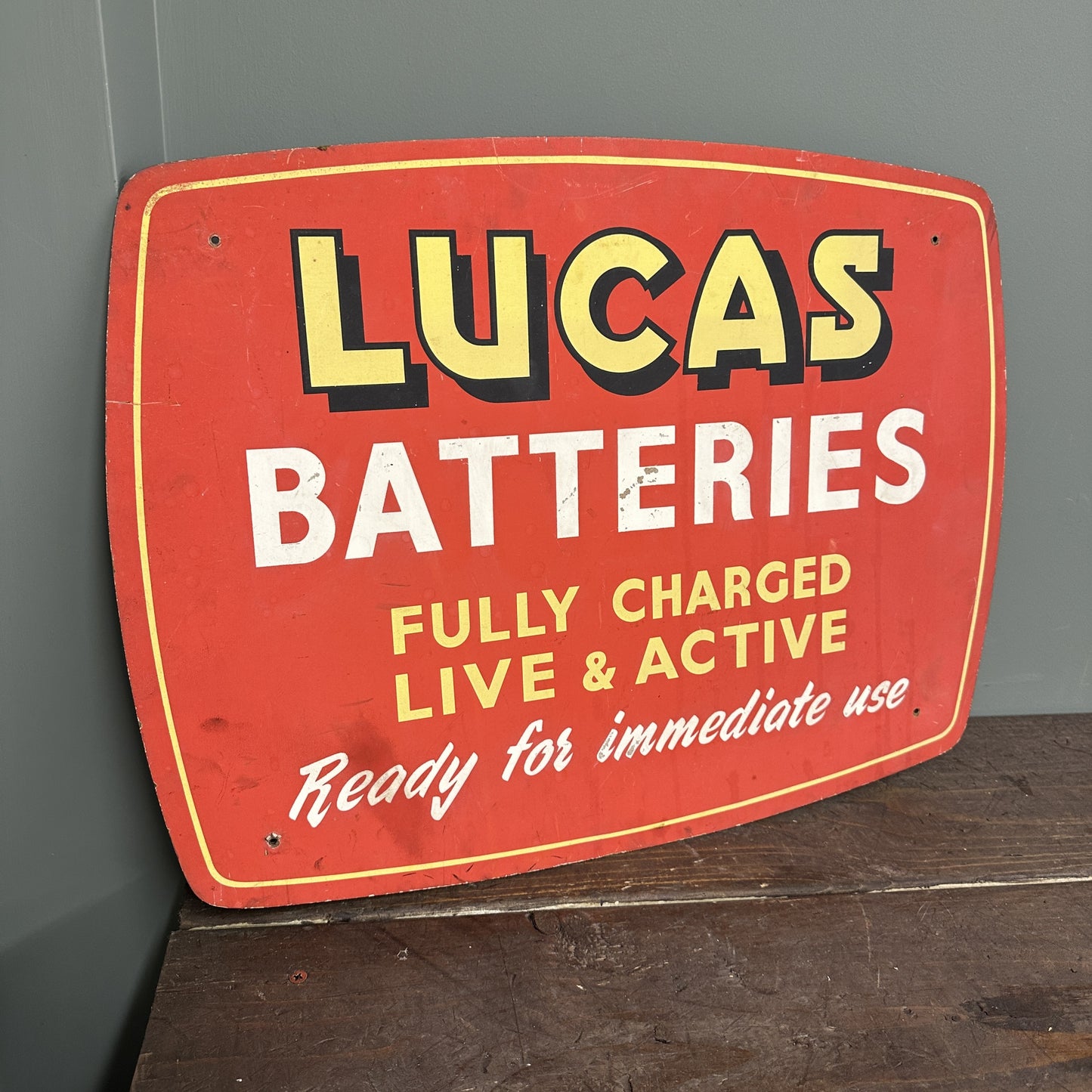LUCAS BATTERIES SIGN #08278 image 1