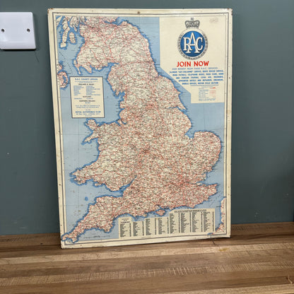 RAC ROAD MAP TIN SIGN #08523 image 0