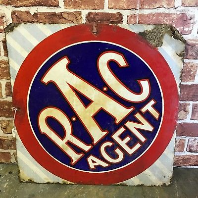 RAC AGENT VINTAGE ENAMEL SIGN 1726 image 2