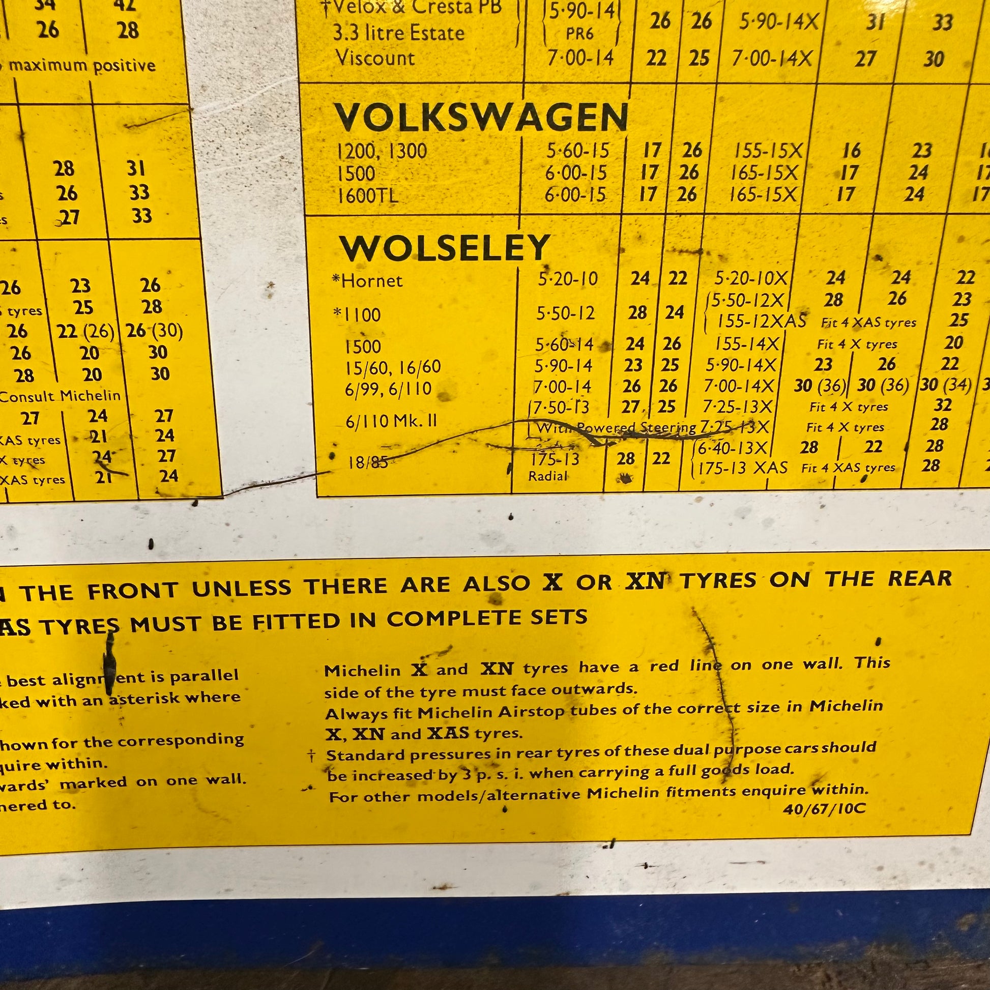 MICHELIN CAR TYRE TIN SIGN #08677 image 2