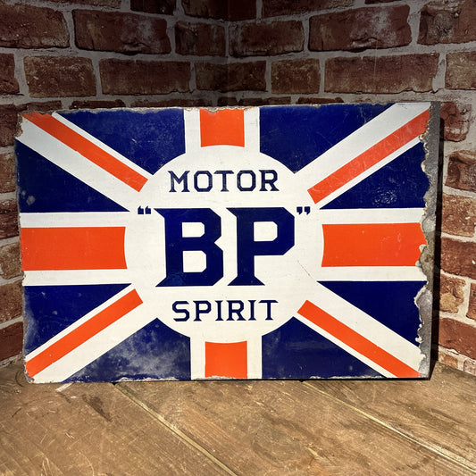 BP UNION JACK DOUBLE SIDED ENAMEL SIGN #6073 image 1